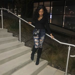 American Eagle ripped jeans